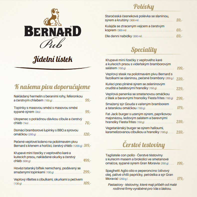 Hlavní menu :: Bernardpubandel